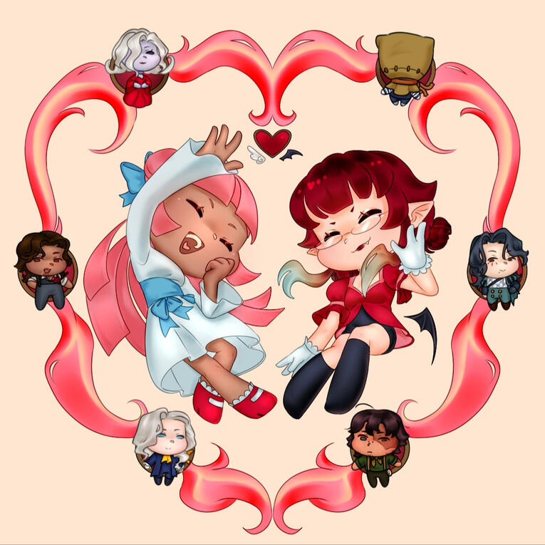 Chibi Duo OC art for Sunny Riya